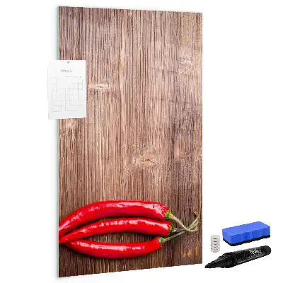 Magnetic dry erase board with a wooden frame