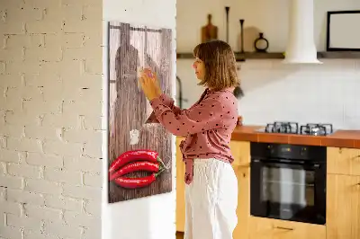 Magnetic dry erase board with a wooden frame