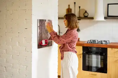 Magnetic dry erase board with a wooden frame