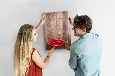 Magnetic dry erase board with a wooden frame