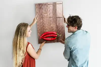 Magnetic dry erase board with a wooden frame