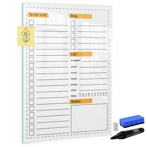 Magnetic writing board to-do list design