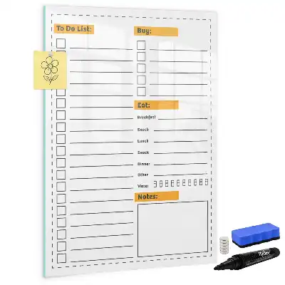 Magnetic writing board to-do list design