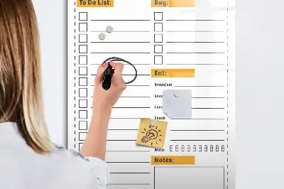Magnetic writing board to-do list design