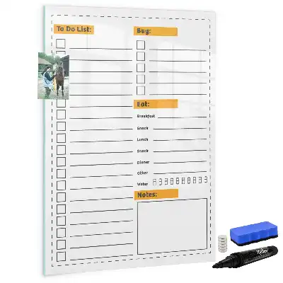 Magnetic writing board to-do list design