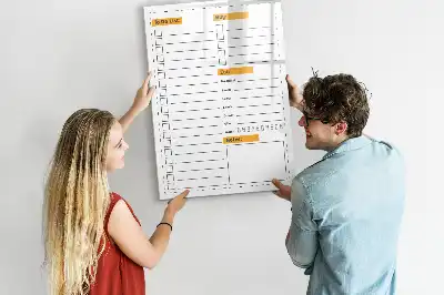 Magnetic writing board to-do list design