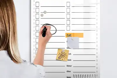 Magnetic writing board to-do list design