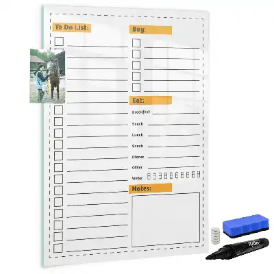Magnetic writing board to-do list design