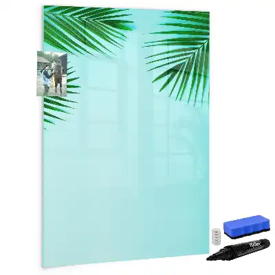Magnetic dry erase board with palm leaves pattern