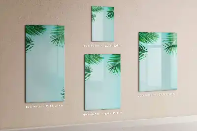 Magnetic dry erase board with palm leaves pattern