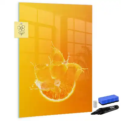 Magnetic writing board orange juice design