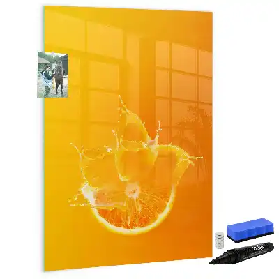 Magnetic writing board orange juice design