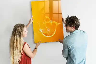 Magnetic writing board orange juice design