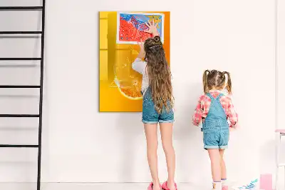 Magnetic writing board orange juice design