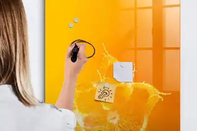 Magnetic writing board orange juice design