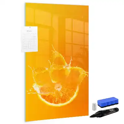 Magnetic writing board orange juice design