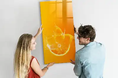Magnetic writing board orange juice design