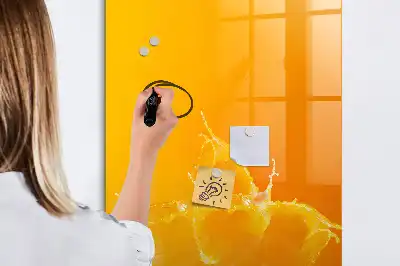 Magnetic writing board orange juice design