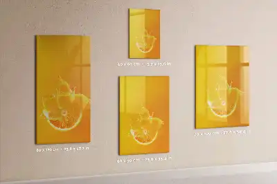 Magnetic writing board orange juice design