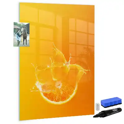 Magnetic writing board orange juice design