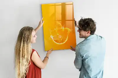 Magnetic writing board orange juice design