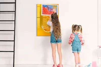 Magnetic writing board orange juice design
