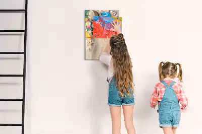 Magnetic dry erase board sandy beach design