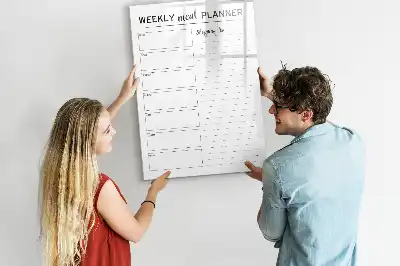 Weekly meal planner magnetic dry erase board