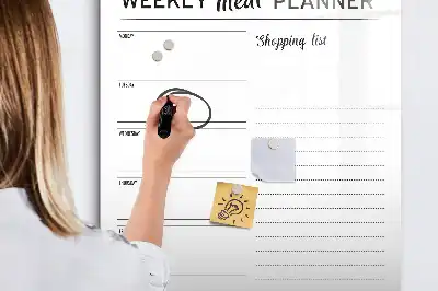 Weekly meal planner magnetic dry erase board