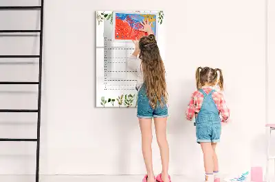 Magnetic writing board for daily to-do lists