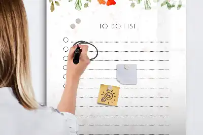 Magnetic writing board for daily to-do lists