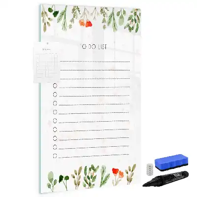 Magnetic writing board for daily to-do lists