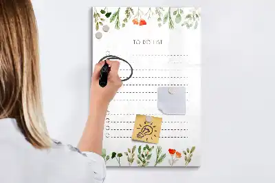 Magnetic writing board for daily to-do lists