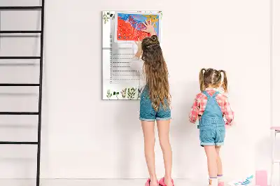 Magnetic writing board for daily to-do lists