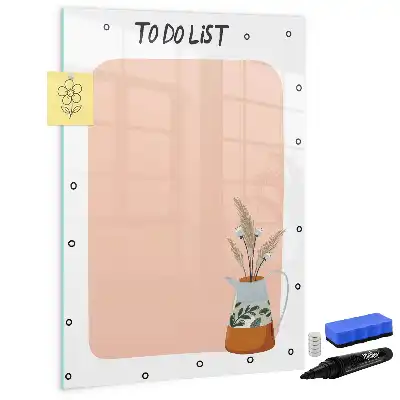 Magnetic dry erase board to-do list