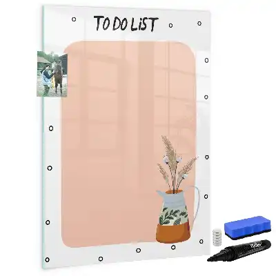 Magnetic dry erase board to-do list