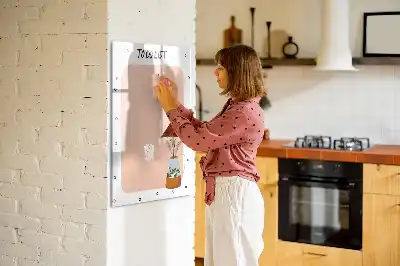 Magnetic dry erase board to-do list