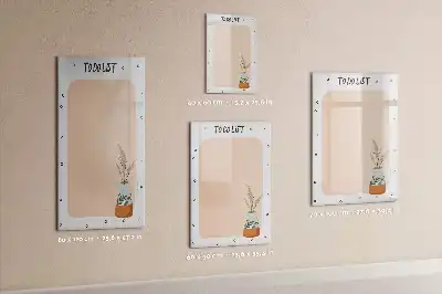 Magnetic dry erase board to-do list