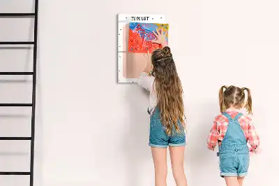 Magnetic dry erase board to-do list
