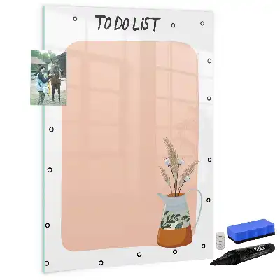 Magnetic dry erase board to-do list