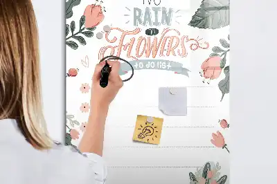 Magnetic dry erase board decorative list organizer