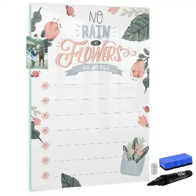 Magnetic dry erase board decorative list organizer