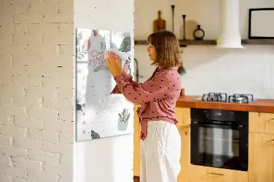 Magnetic dry erase board decorative list organizer