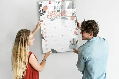 Magnetic dry erase board decorative list organizer