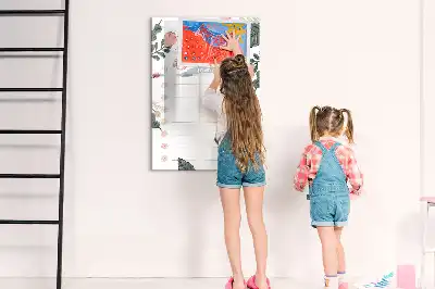 Magnetic dry erase board decorative list organizer