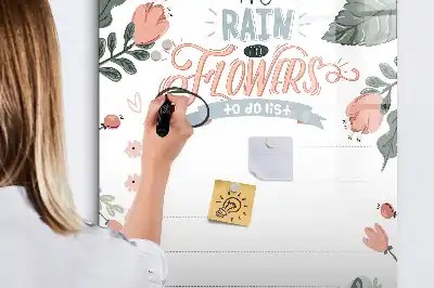 Magnetic dry erase board decorative list organizer