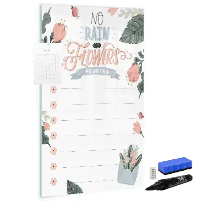 Magnetic dry erase board decorative list organizer