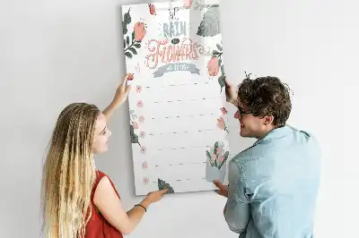 Magnetic dry erase board decorative list organizer