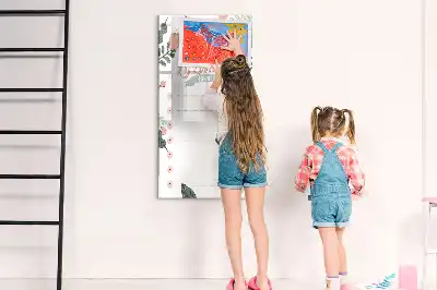 Magnetic dry erase board decorative list organizer
