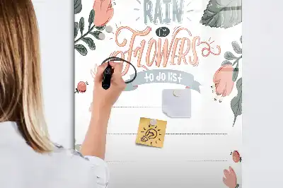 Magnetic dry erase board decorative list organizer